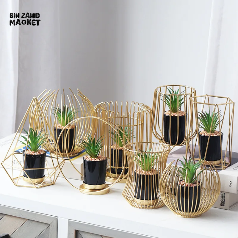 NORDIC LUXURY IRON HANDICRAFT PLANT ORNAMENTS - NORDIC FLOWER FRAME METAL PLANTER