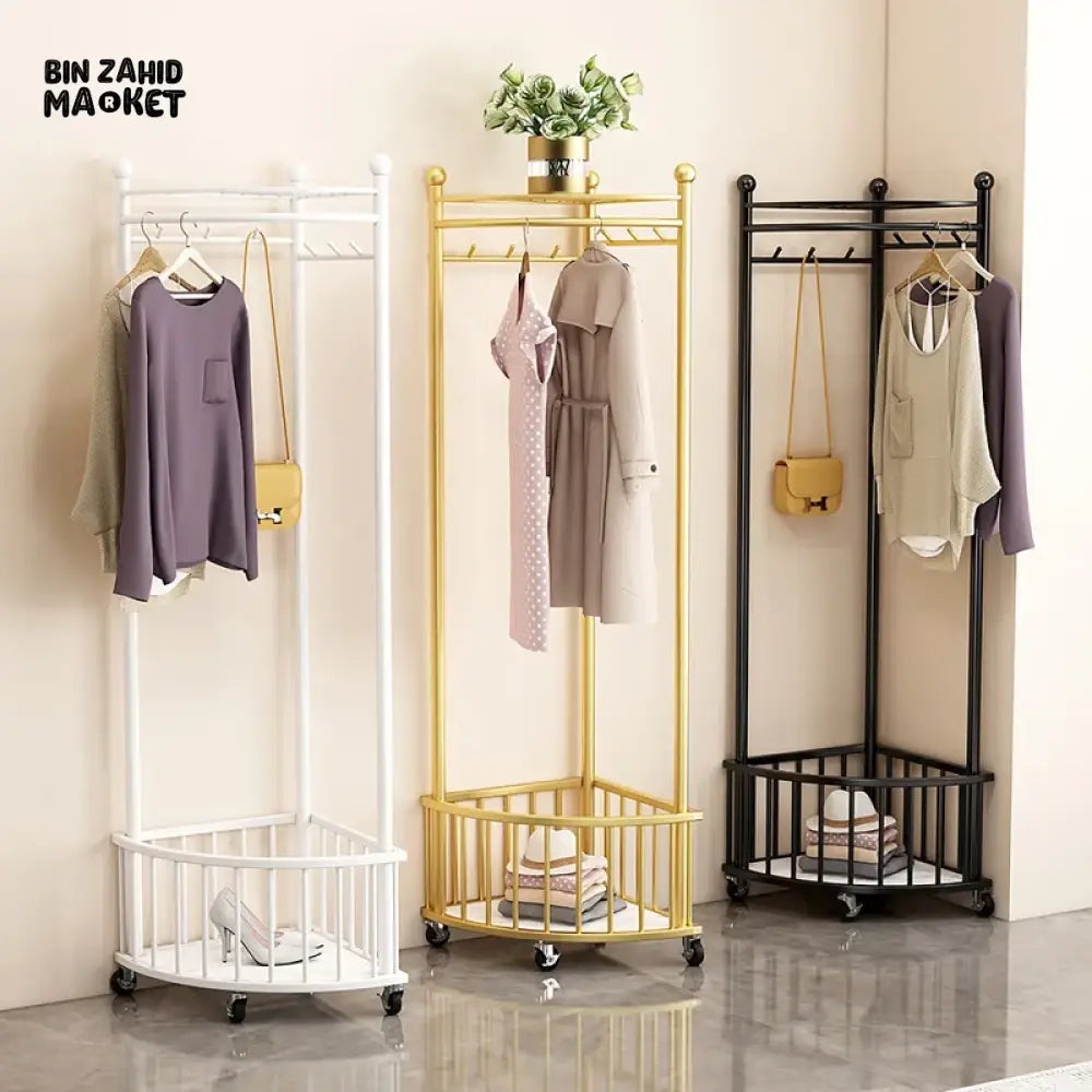 NORDIC MINIMALIST CLOTHING RACK – FLOOR STAND WARDROBE RAIL FOR HOME & GARDEN