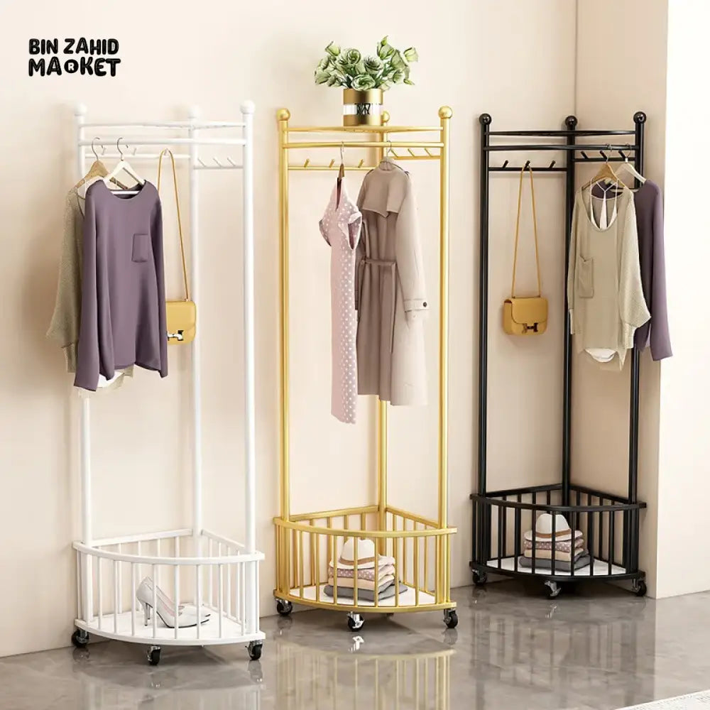NORDIC MINIMALIST CLOTHING RACK – FLOOR STAND WARDROBE RAIL FOR HOME & GARDEN