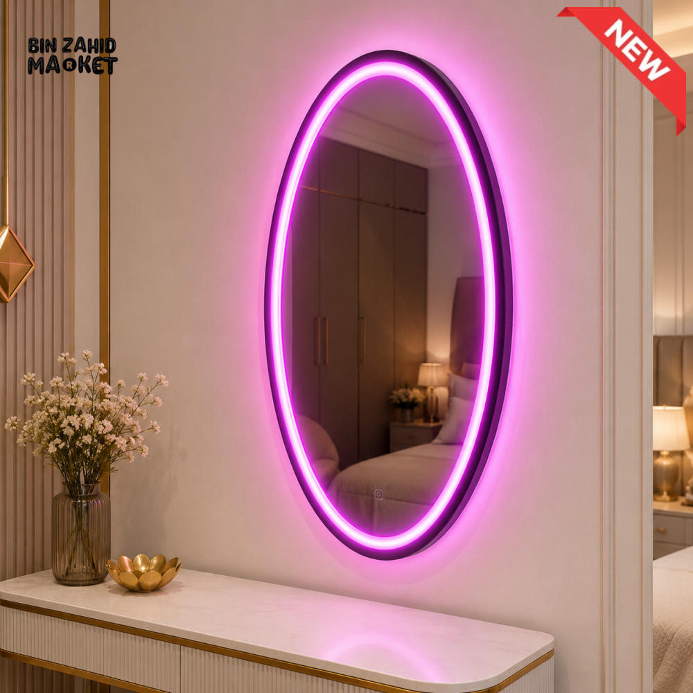 OVAL LED ILLUMINATED WALL MIRROR