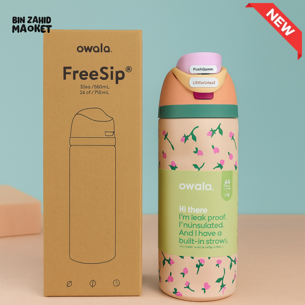 OWALA FREESIP 24OZ WATER BOTTLE - BLOSSOM PEACH