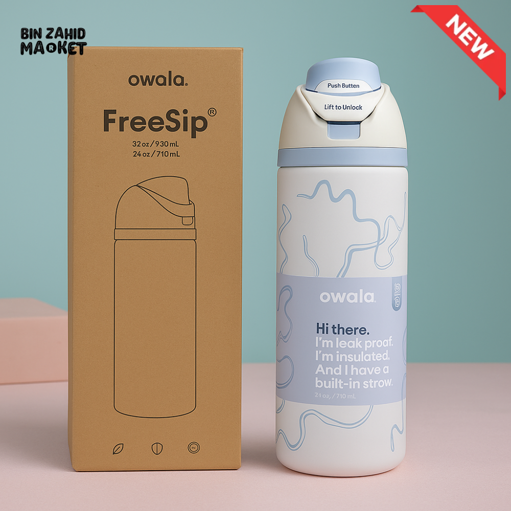 OWALA FREESIP 24OZ WATER BOTTLE - BLUE RIBBON WAVES