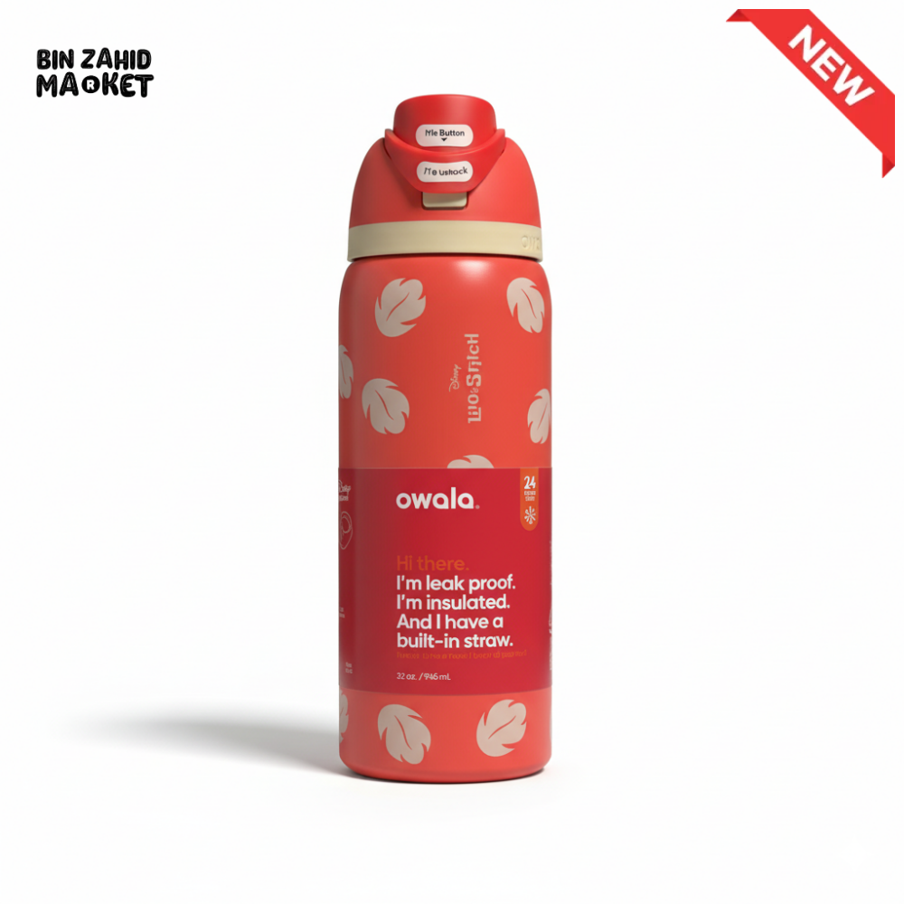 OWALA FREESIP 24OZ WATER BOTTLE - CORAL LEAF