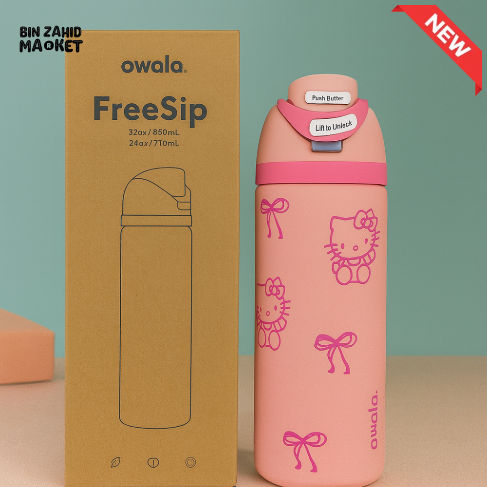 OWALA FREESIP 24OZ WATER BOTTLE - HELLO KITTY