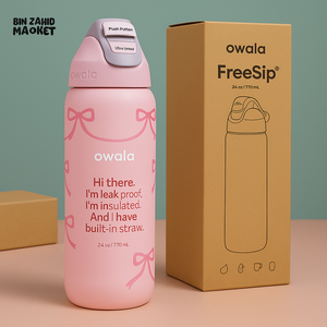 OWALA FREESIP 24OZ WATER BOTTLE – HYDRATION REDEFINED - PINK RIBBON
