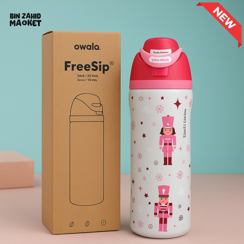 OWALA FREESIP 24OZ WATER BOTTLE - NUTCRACKER PINK