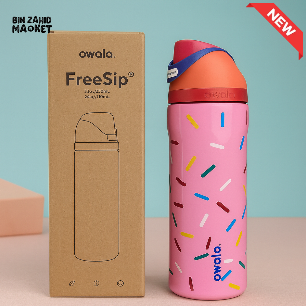 OWALA FREESIP 24OZ WATER BOTTLE - PINK SPRINKLES