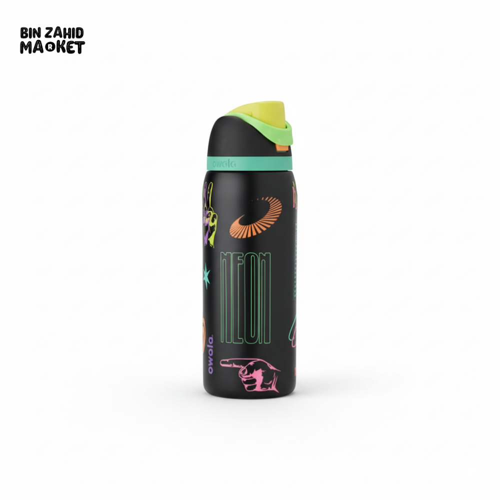 OWALA FREESIP 24OZ WATER BOTTLE - SPACE NEON