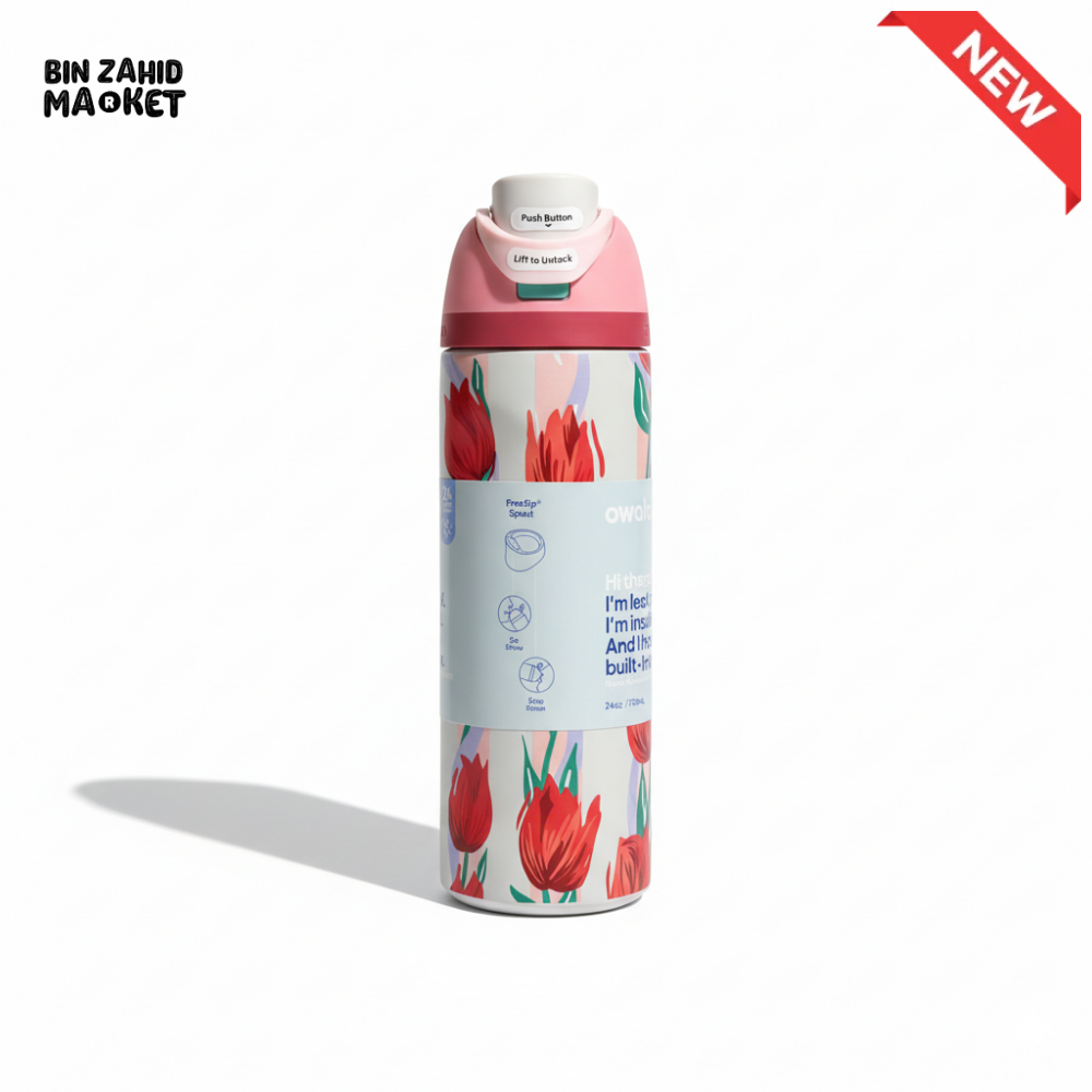 OWALA FREESIP 24OZ WATER BOTTLE - TULIP RED