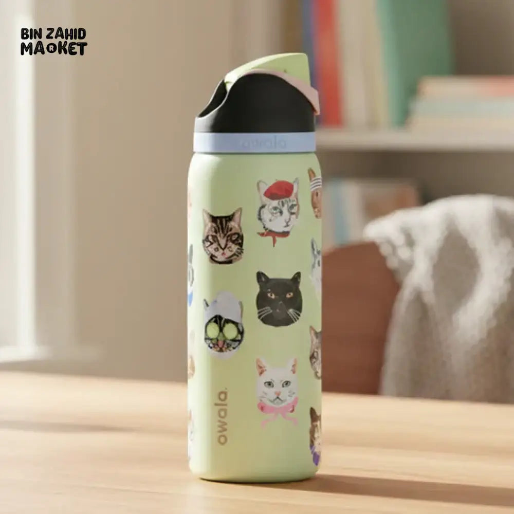 OWALA WATER BOTTLE CAT COLLECTION 24OZ
