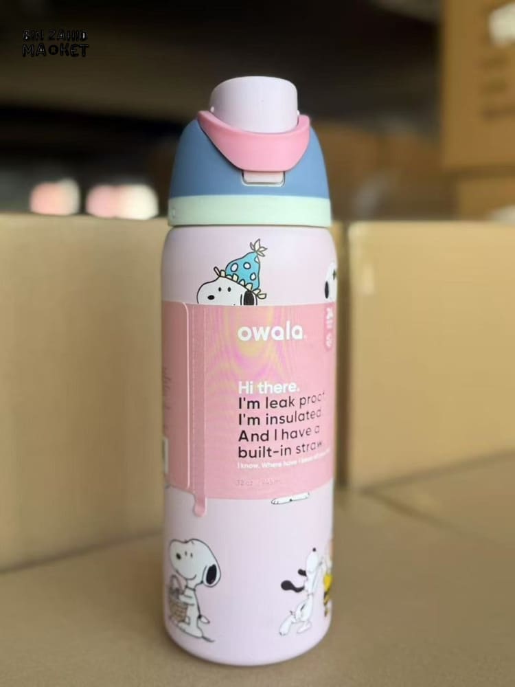 OWALA WATER BOTTLE SNOOPY 32OZ - PINK