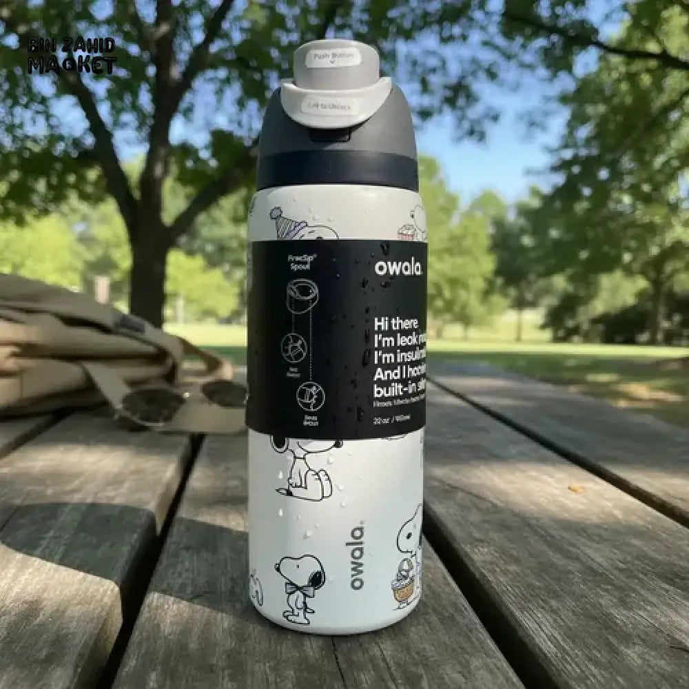OWALA WATER BOTTLE SNOOPY 32OZ - WHITE