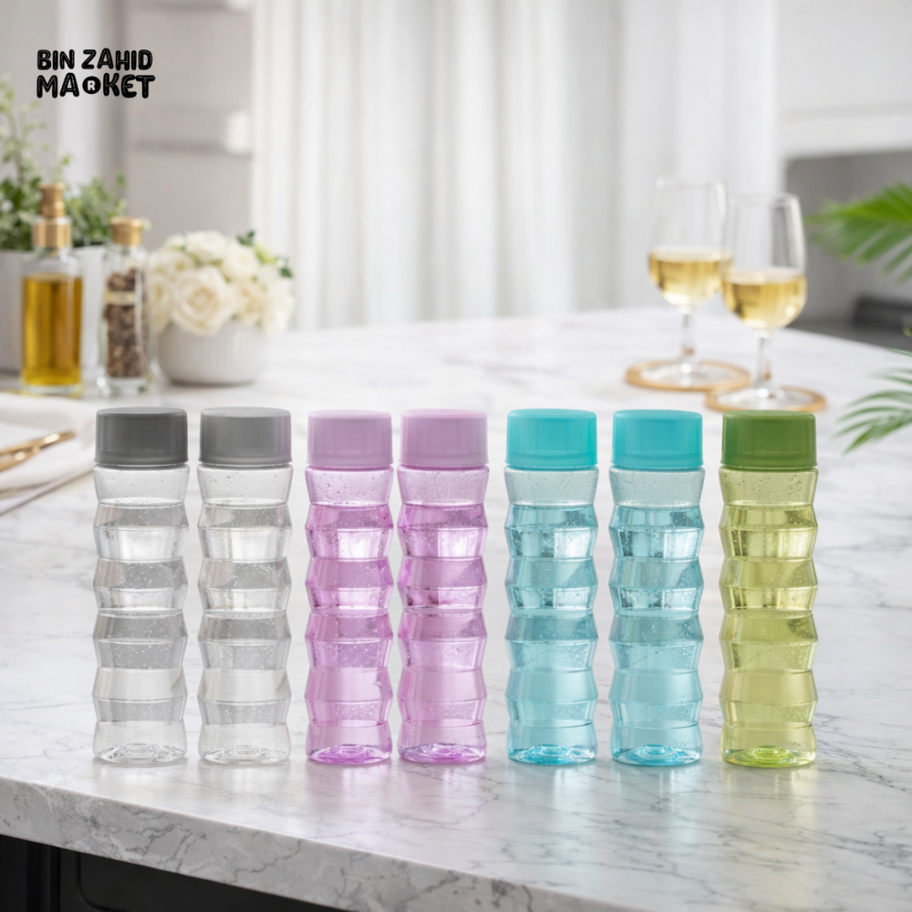 PACK OF 2 BPA-FREE WATER BOTTLE SET – ERGONOMIC WAVE DESIGN LEAK-PROOF KITCHEN & DAILY USE