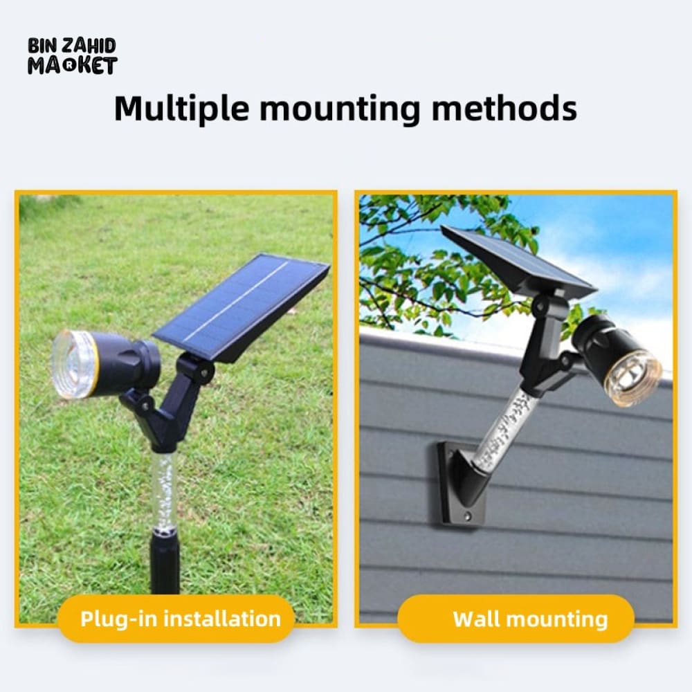 PACK OF 2 SOLAR POWERED OUTDOOR LIGHTS WATERPROOF LED FOR COURTYARD BALCONY & GARDEN