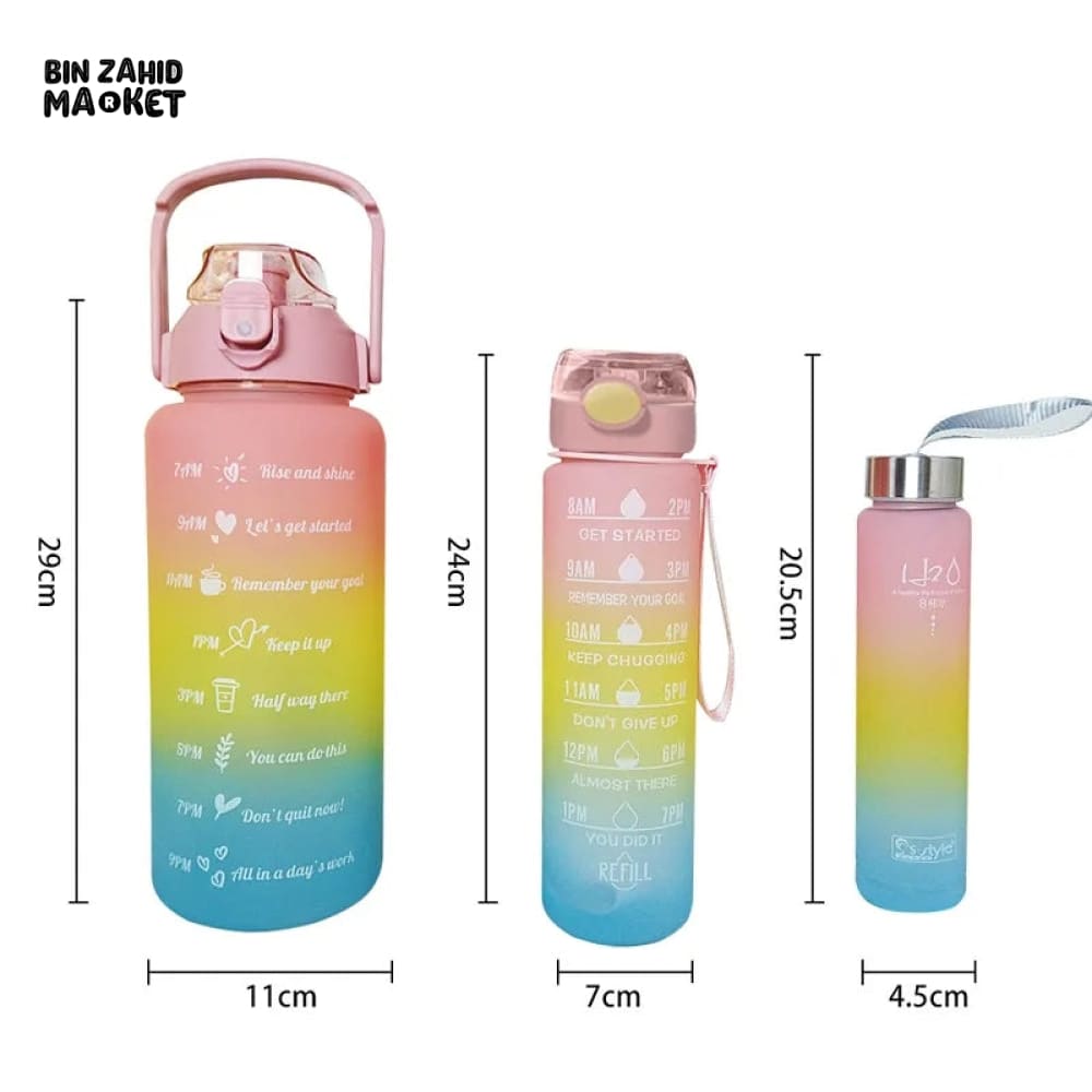 PACK OF 3 HYDRATED BOTTLES SET