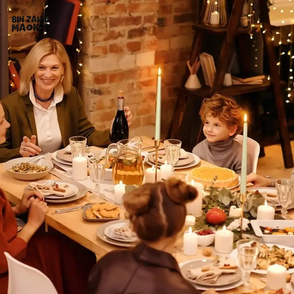 PACK OF 3 LED FLAMELESS 3D TAPER CANDLES – LONG POLE BATTERY TEALIGHTS FOR PARTY & HOME DECOR