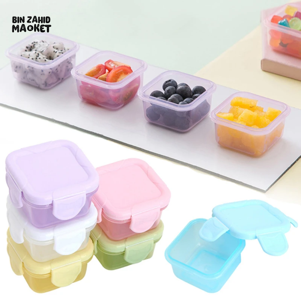 PACK OF 4 – 60ML FOOD-GRADE SEALABLE STORAGE BOXES – BABY FOOD, JAM, LUNCH