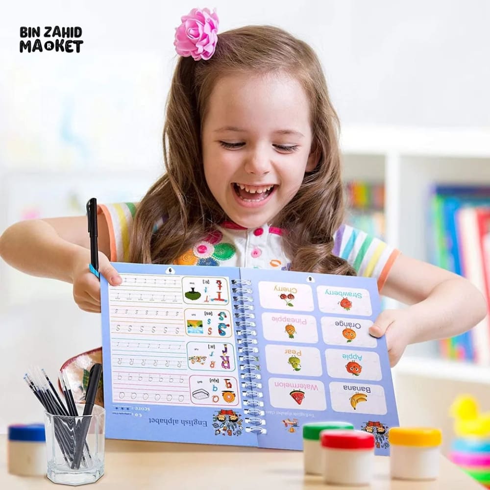 PACK OF 4 CHILD PRACTICE MAGIC SANK BOOK WITH 10 REFILLS