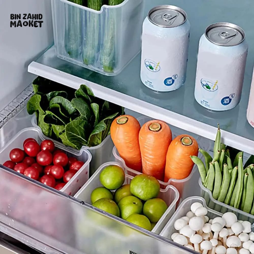 PACK OF 4 REFRIGERATOR FOOD STORAGE BOXES