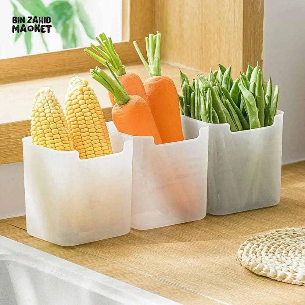 PACK OF 4 REFRIGERATOR FOOD STORAGE BOXES