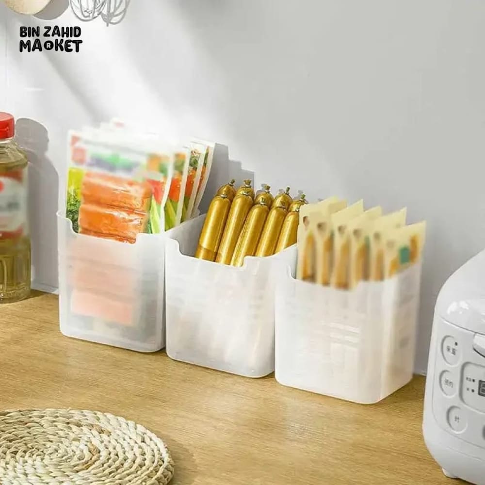 PACK OF 4 REFRIGERATOR FOOD STORAGE BOXES