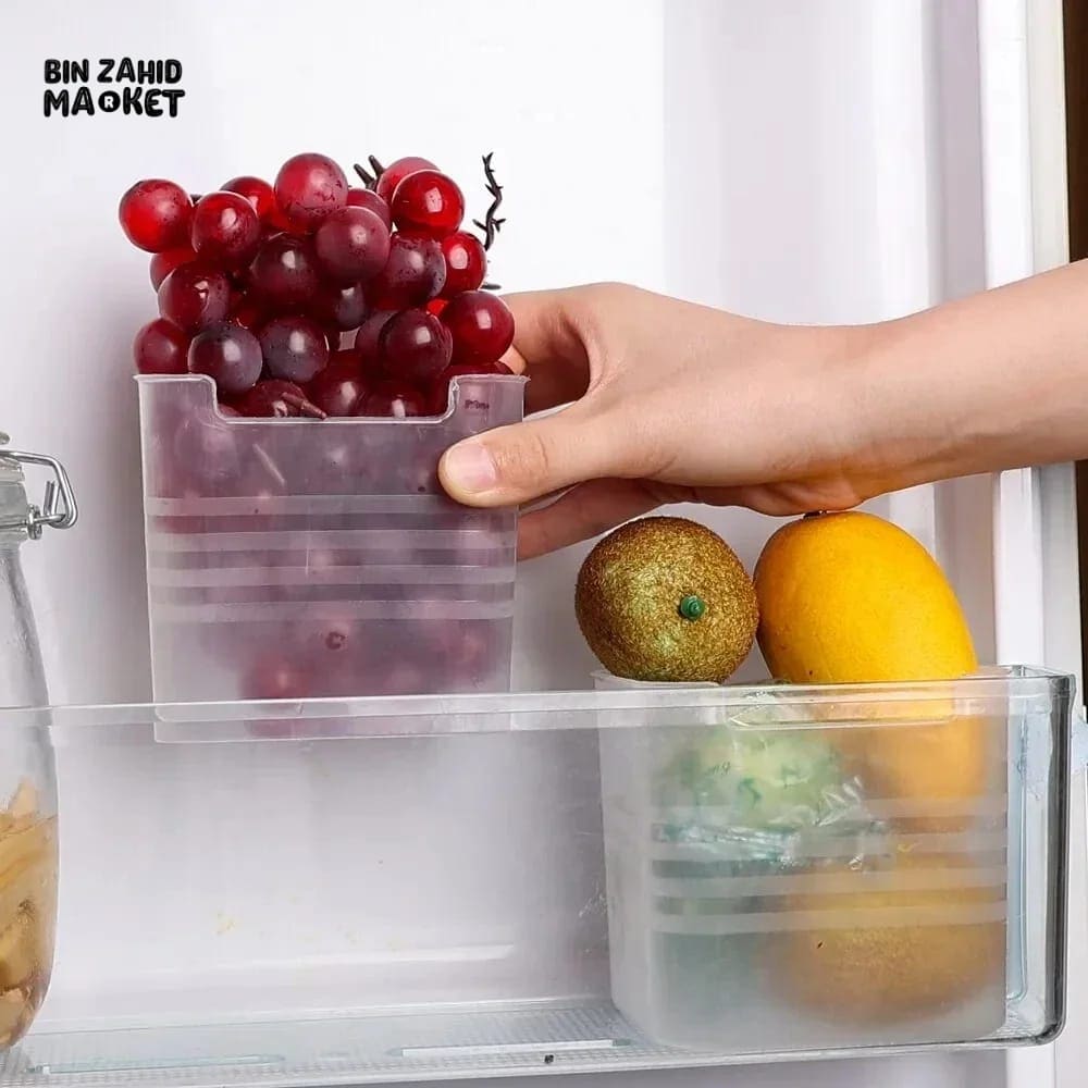 PACK OF 4 REFRIGERATOR FOOD STORAGE BOXES