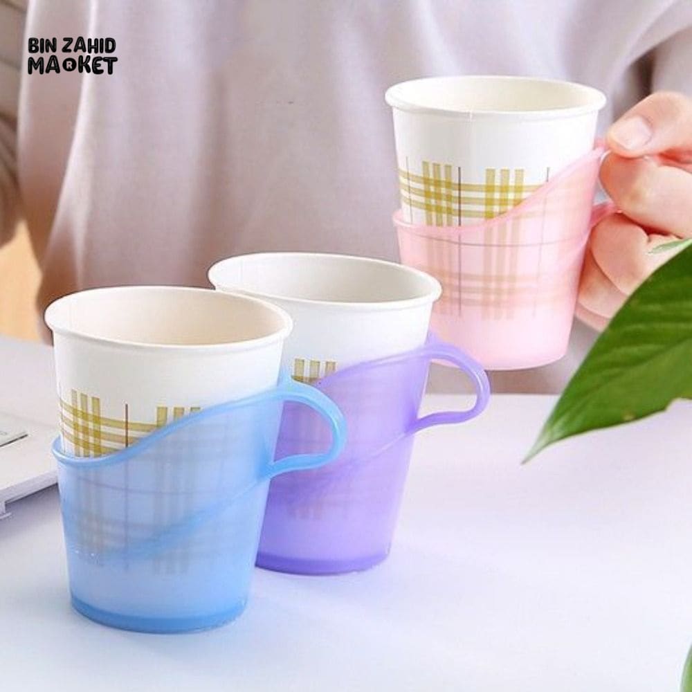 PACK OF 6 ANTI-SCALD TEA & COFFEE CUP HOLDER - INSULATED HEAT-RESISTANT CUP STAND