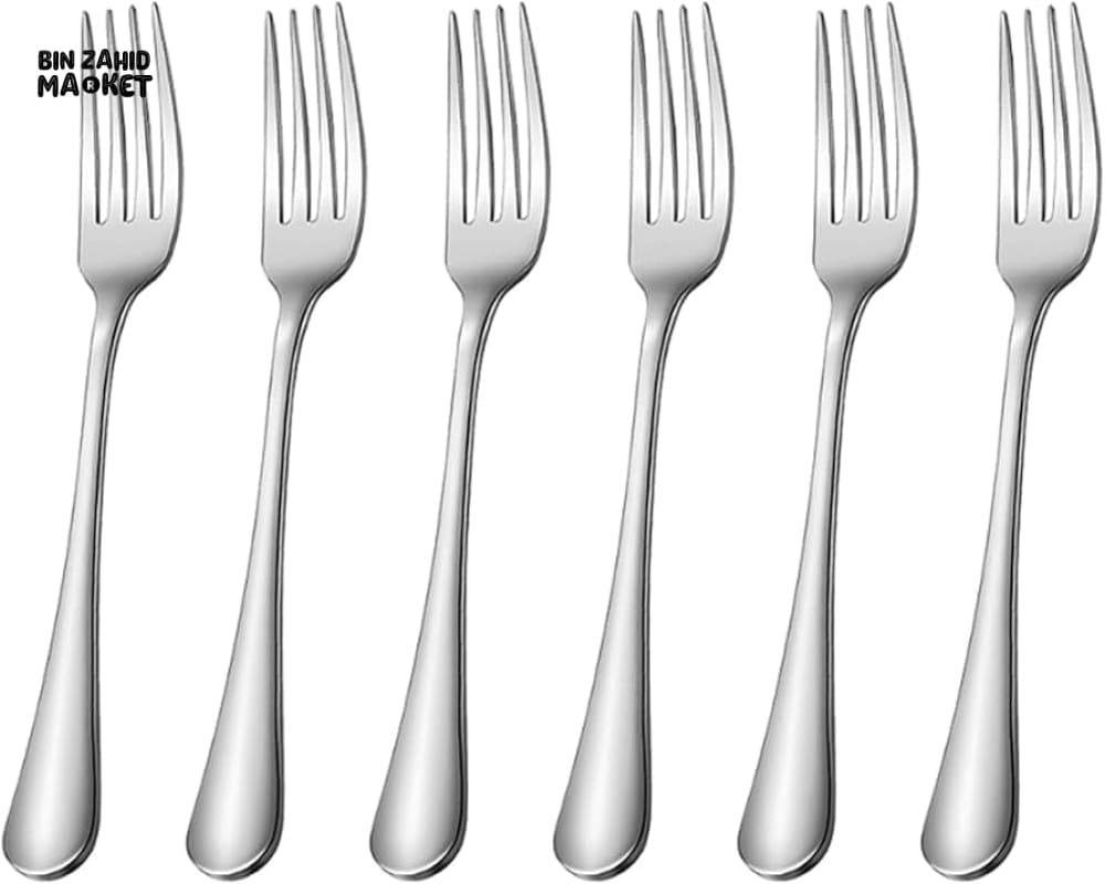 PACK OF 6PCS STAINLESS STEEL FORKS – DURABLE & RUST-RESISTANT CUTLERY SET