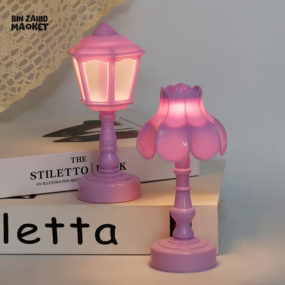 PAGODA BUD BUTTON BATTERY LED TABLE LAMP NIGHT LIGHT