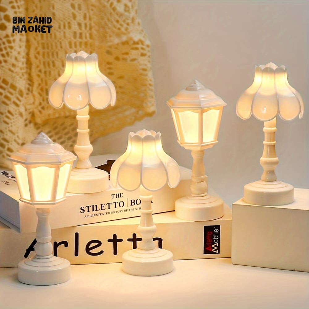 PAGODA BUD BUTTON BATTERY LED TABLE LAMP NIGHT LIGHT