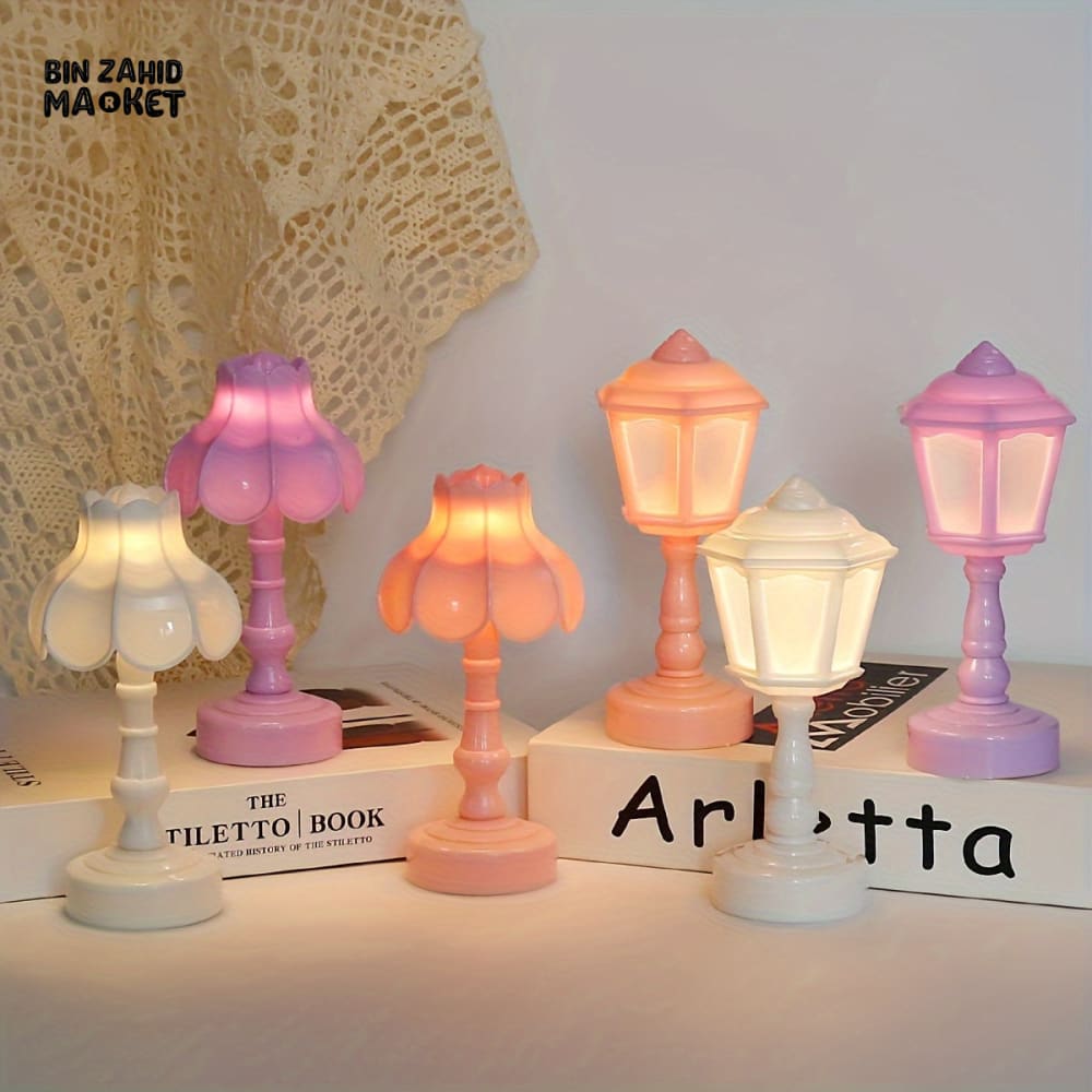 PAGODA BUD BUTTON BATTERY LED TABLE LAMP NIGHT LIGHT