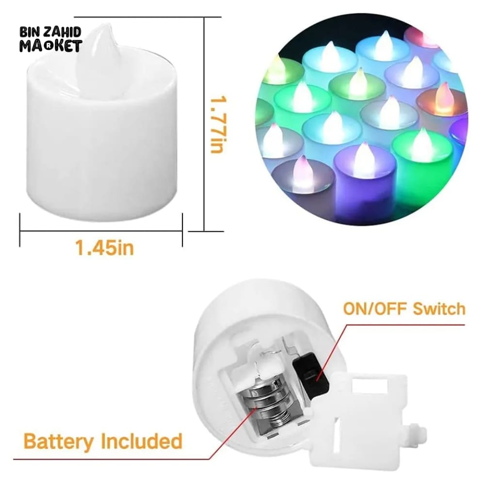 PAIR OF COLORFUL CANDLES