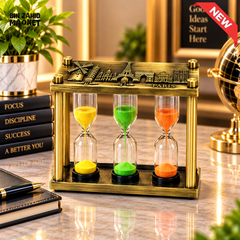 PARIS THEME 3-IN-1 SAND HOURGLASS TIMER SET