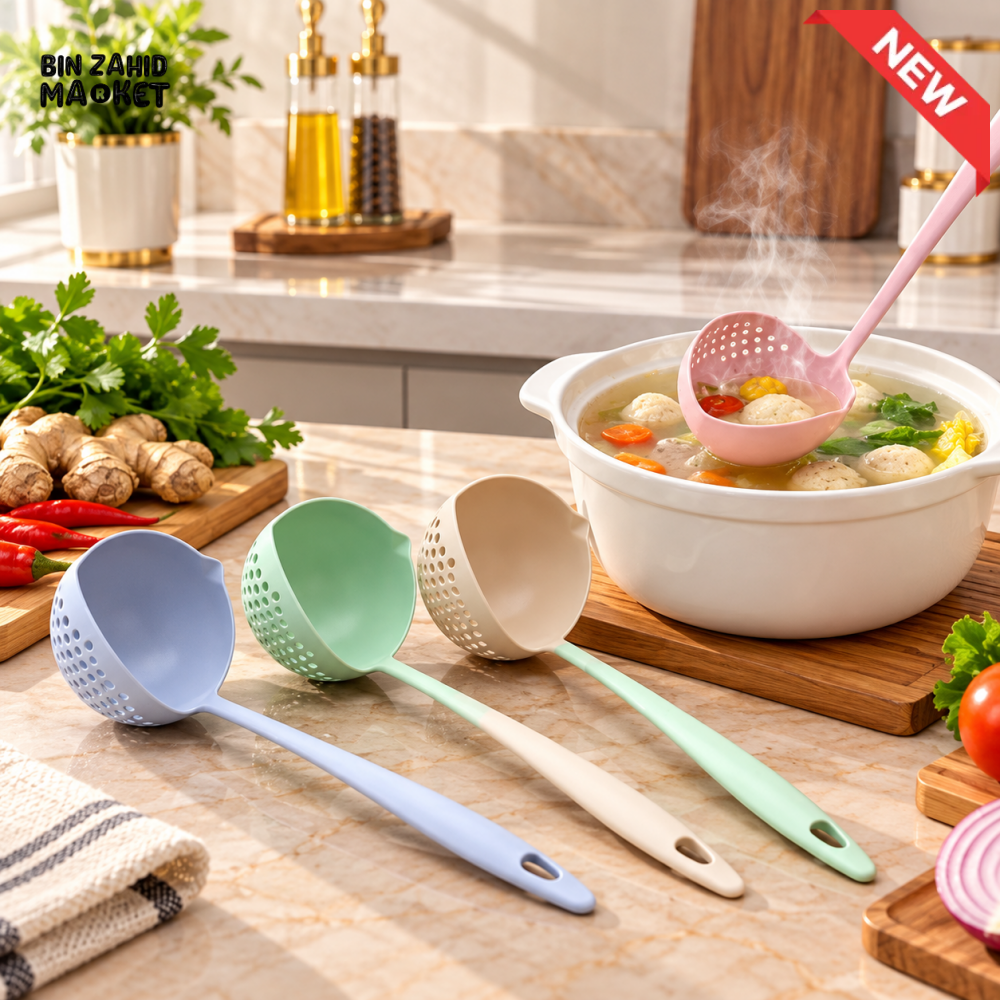 PASTEL MULTIFUNCTIONAL SOUP LADLE & STRAINER SPOON - Ladles
