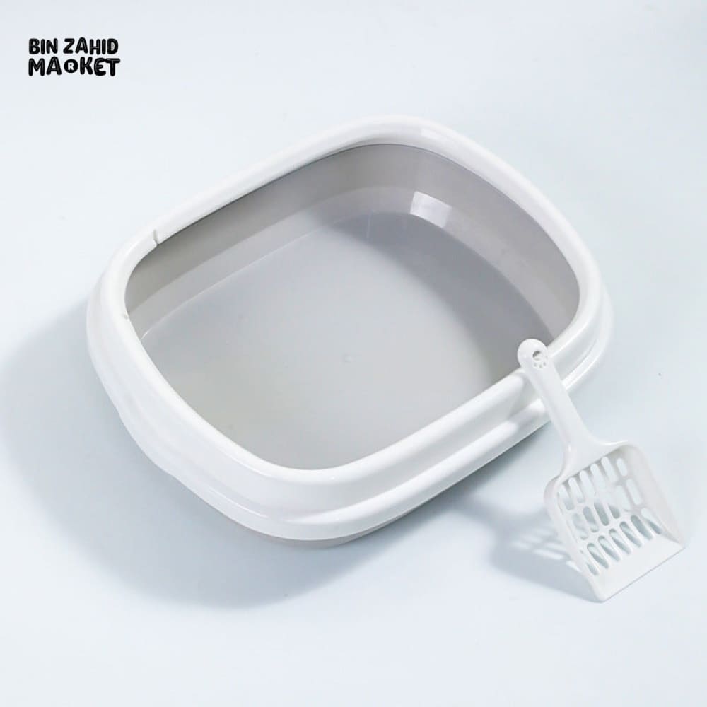 PET TOILET TRAINING BOX – SPLASH PROOF CAT & DOG LITTER TRAY WITH SCOOP PORTABLE PET BEDPAN SET