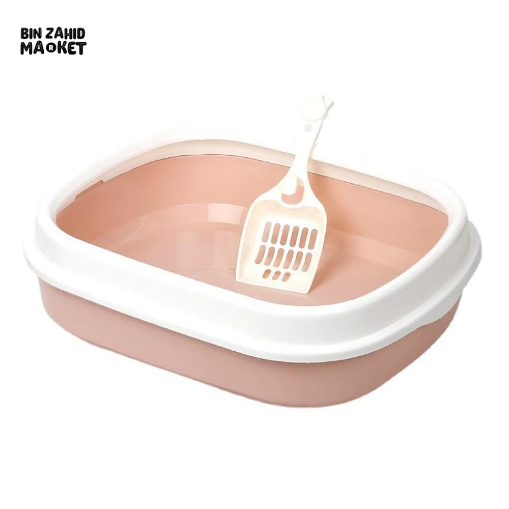 PET TOILET TRAINING BOX – SPLASH PROOF CAT & DOG LITTER TRAY WITH SCOOP PORTABLE PET BEDPAN SET