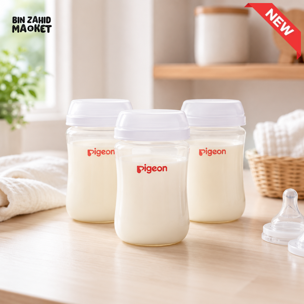 PIGEON BREASTMILK STORAGE BOTTLES 160ML PK-3