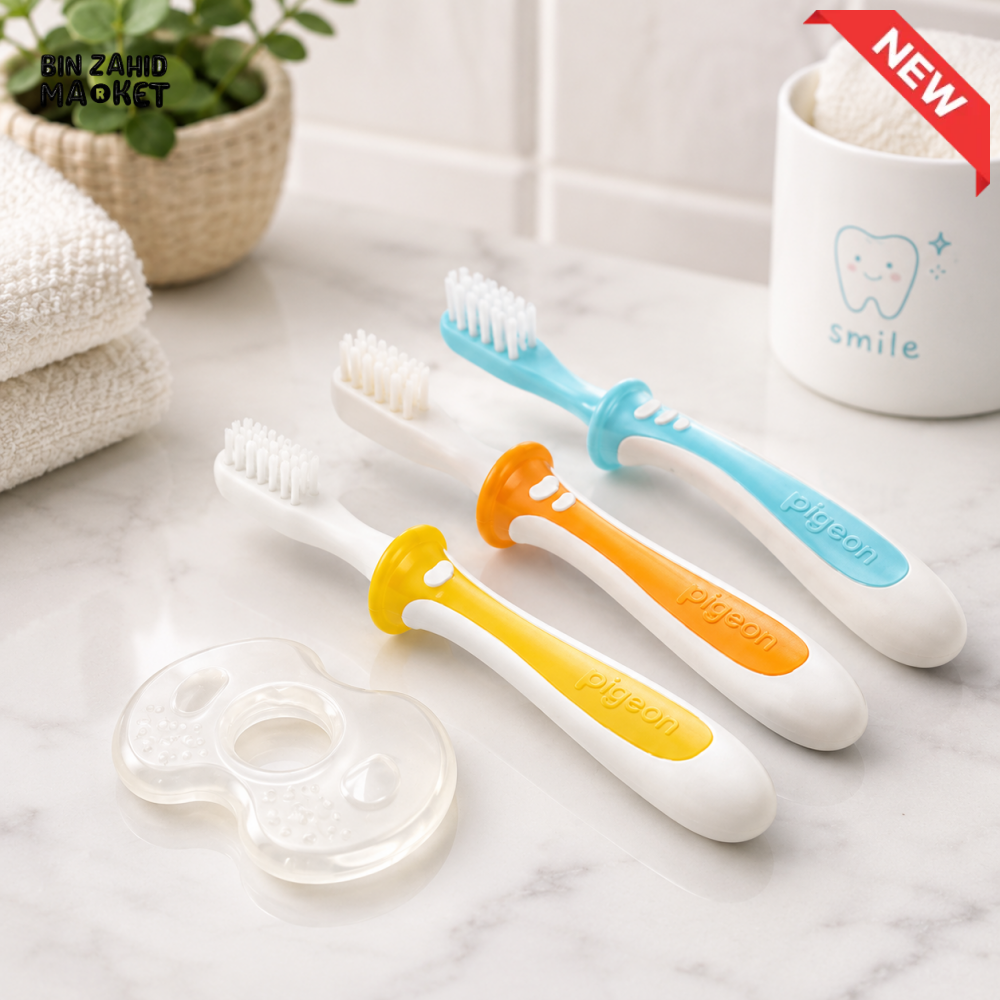 PIGEON CHILDREN TRAINING TOOTHBRUSH LESSON 123 SET