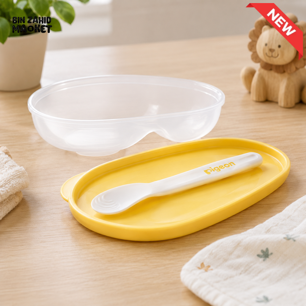 PIGEON FEEDING DISH & SPOON SET