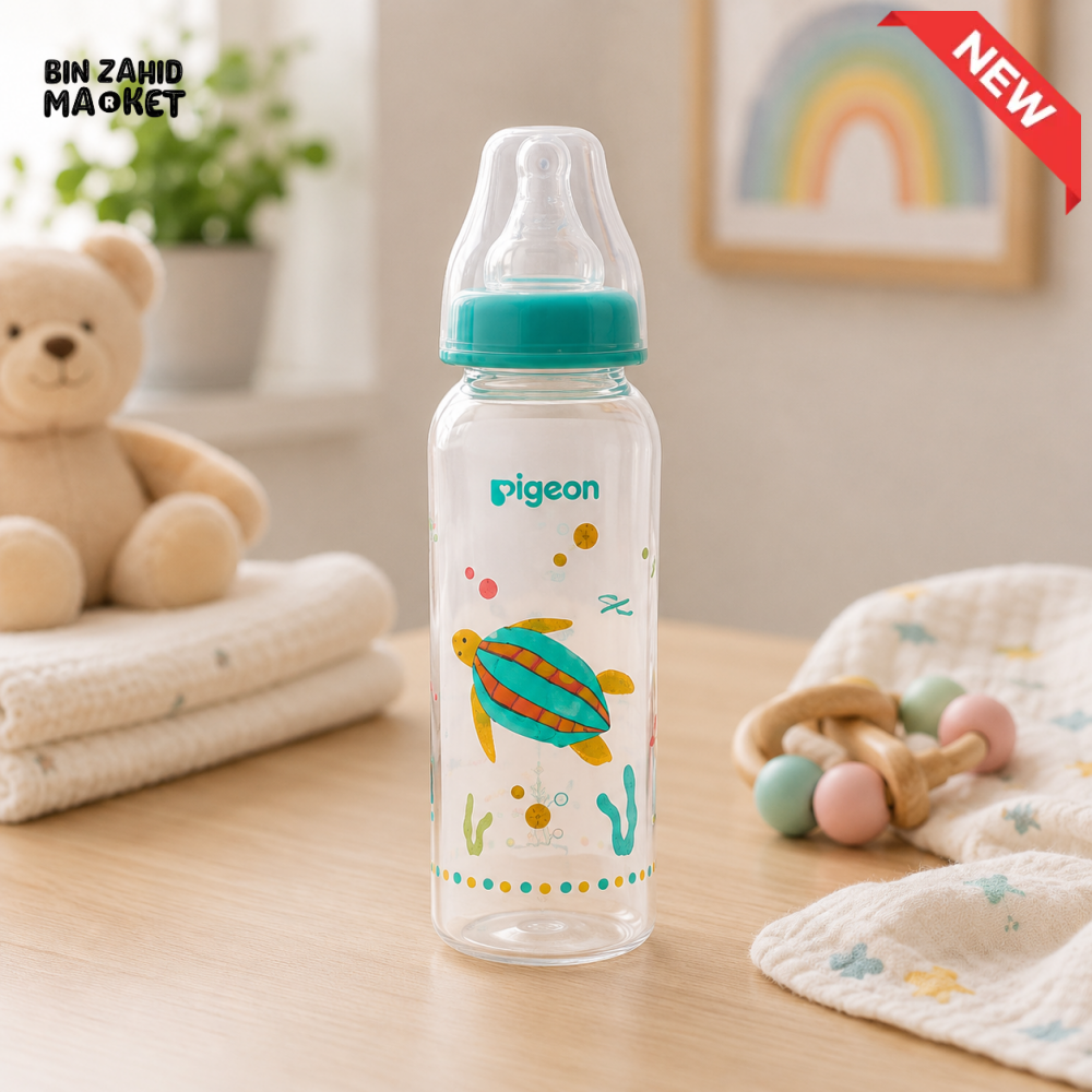 PIGEON FLEXIBLE STANDARD NECK FEEDER PP RP 240ML – TURTLE