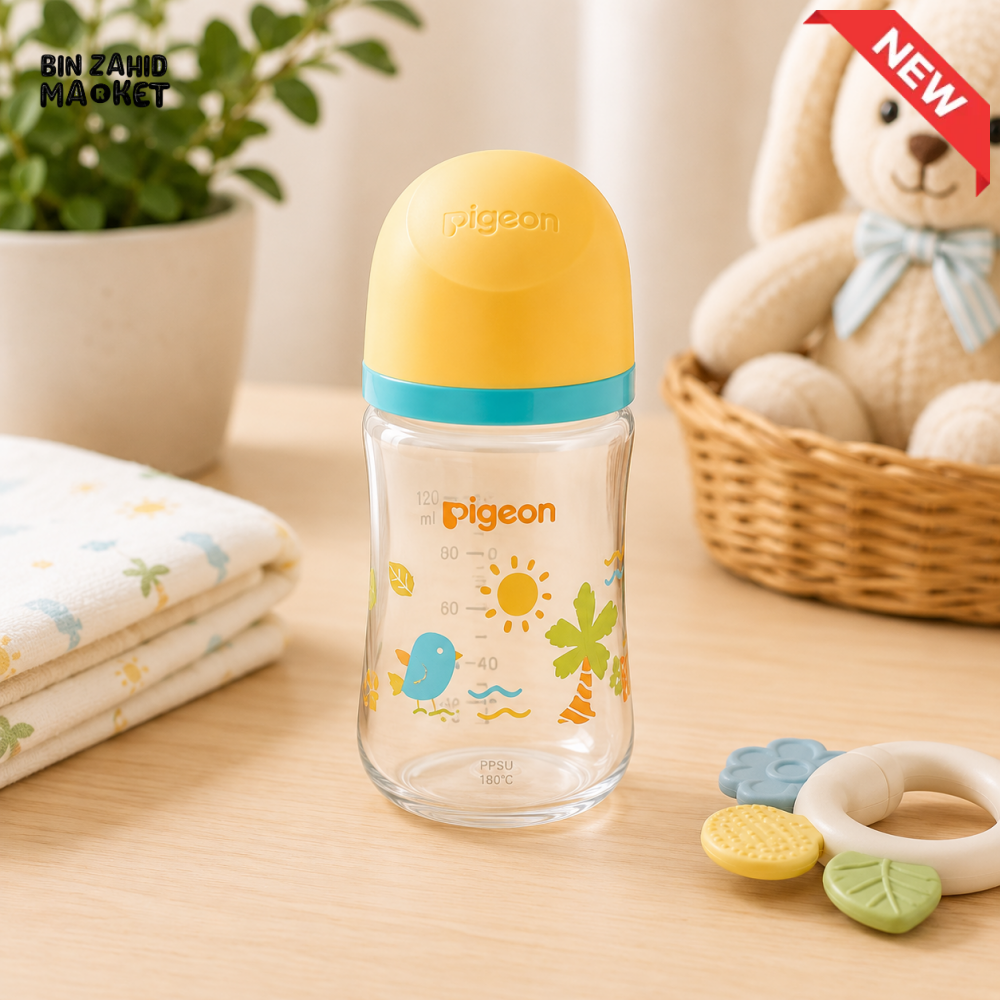 PIGEON SAFE & DURABLE NEWBORN NURSING BOTTLE (160ML)