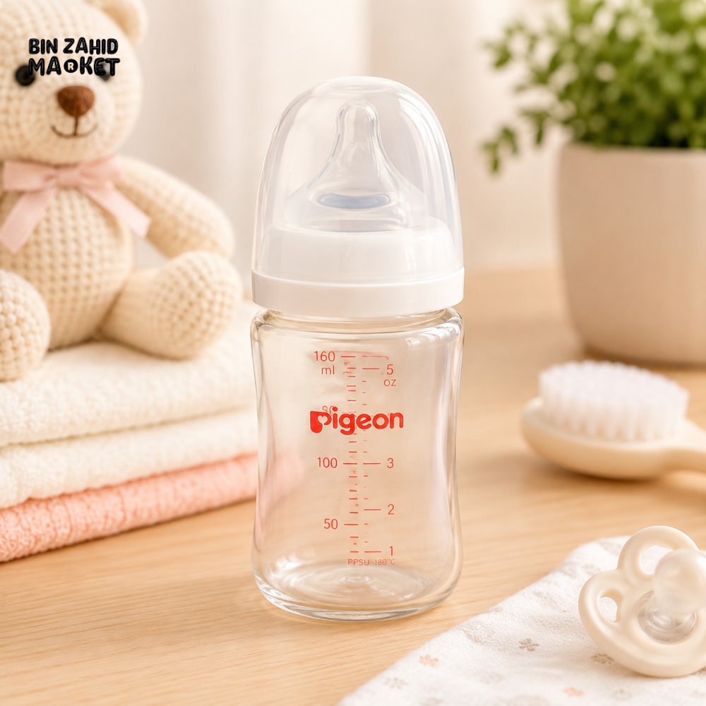 PIGEON SOFTOUCH BPP WIDE NECK NURSING BOTTLE GLASS 160ML