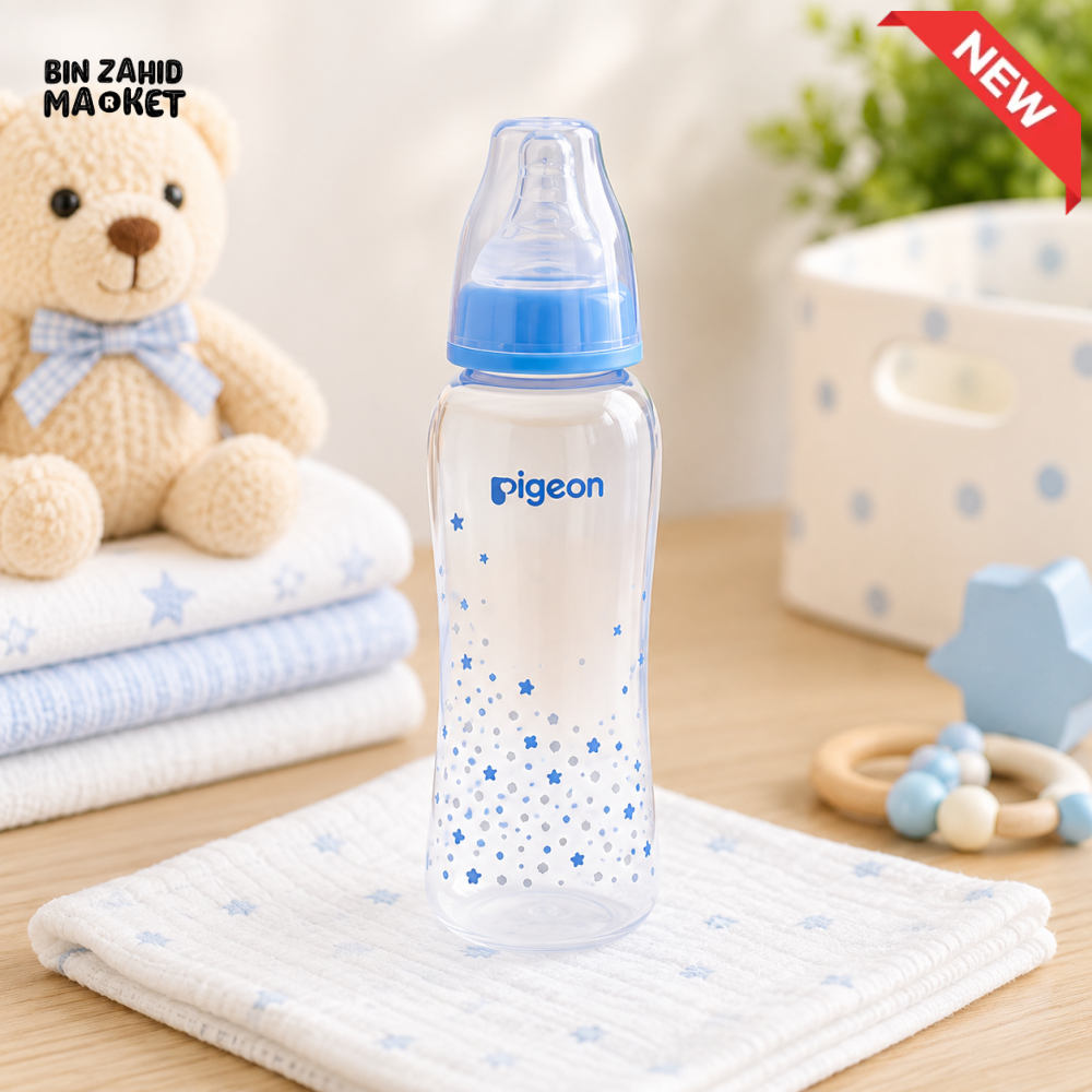 PIGEON STANDARD NECK NURSING BOTTLE WITH PERISTALTIC NIPPLE (PP) 250ml