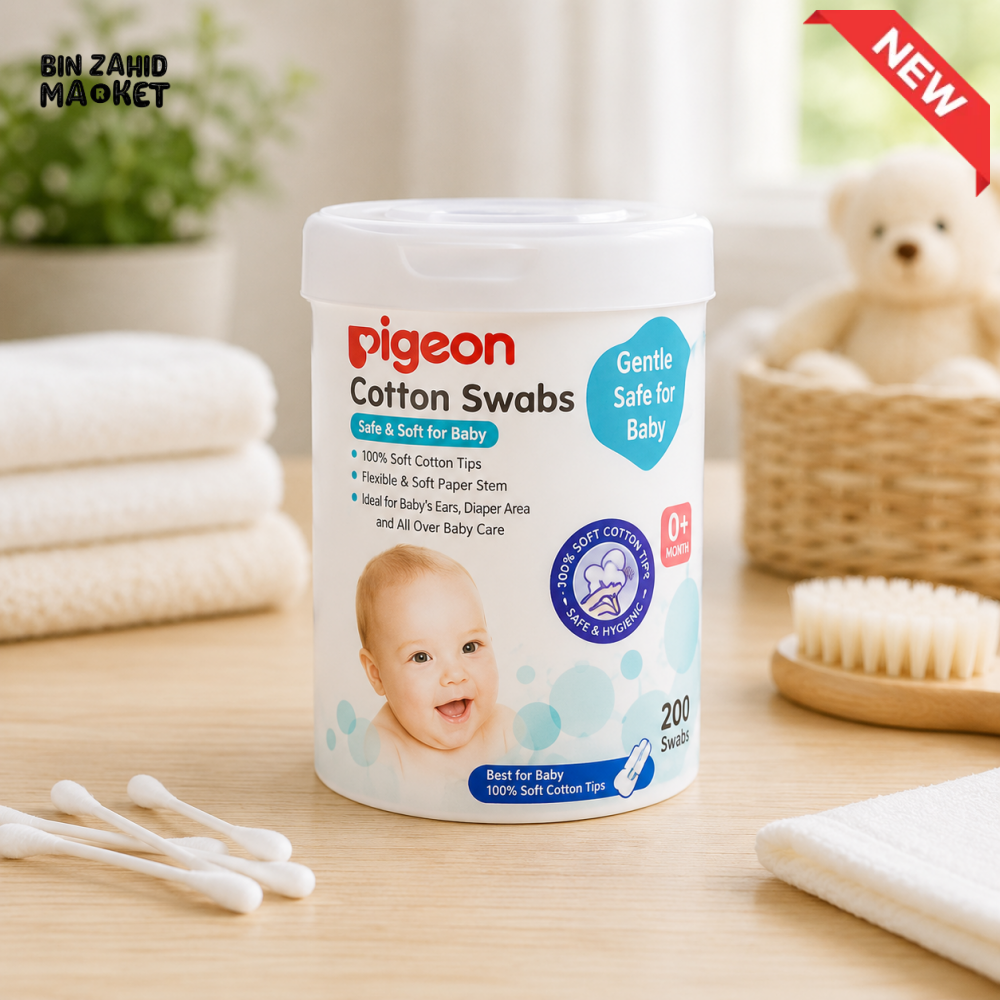 PIGEON THIN STEM COTTON SWABS – 200 PIECES