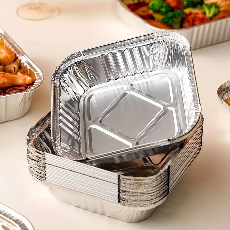 PACK OF 10 ALUMINIUM DISPOSABLE FOIL PLATES