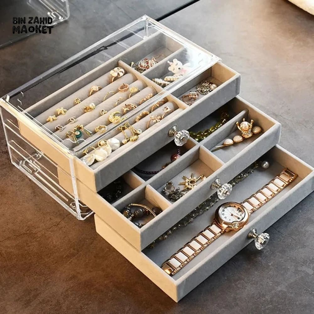 PLUSH JEWELRY ORGANIZER 3 Layers
