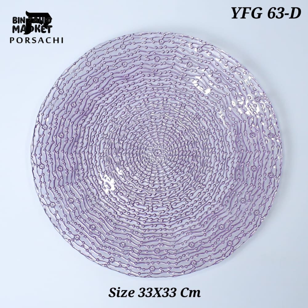 PORSACHI PURPLE DESIGN CHARGER PLATE – 33CM ROUND LUXURY DINING TABLE SERVING PLATE ELEGANT DINNERWARE FOR KITCHEN & HOME DECOR