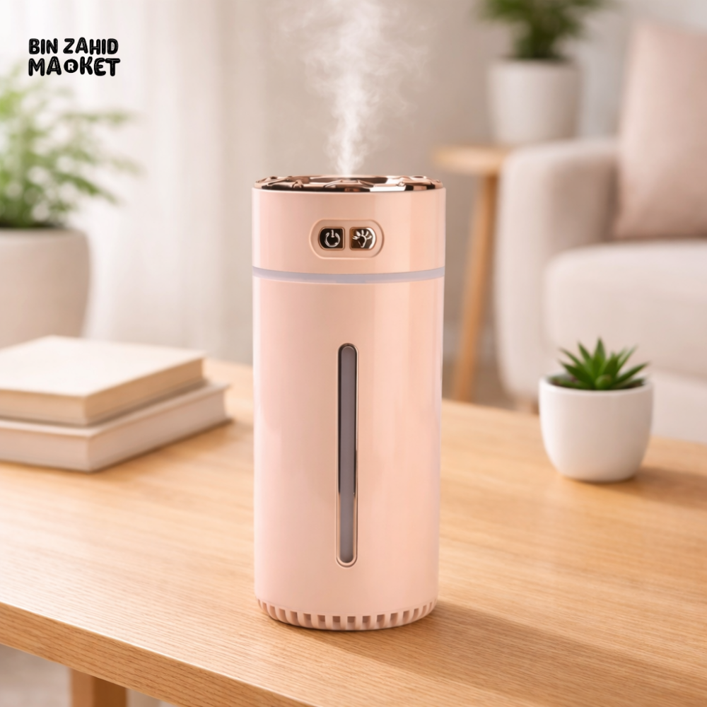 PORTABLE CAR AIR HUMIDIFIER – USB MIST MAKER WITH RGB LED MOOD LIGHT