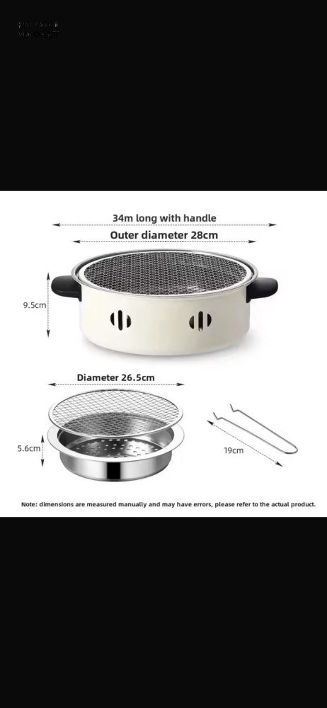 PORTABLE CHARCOAL GRILL & TEA COOKER – OUTDOOR BBQ STOVE, NO POWER NEEDED