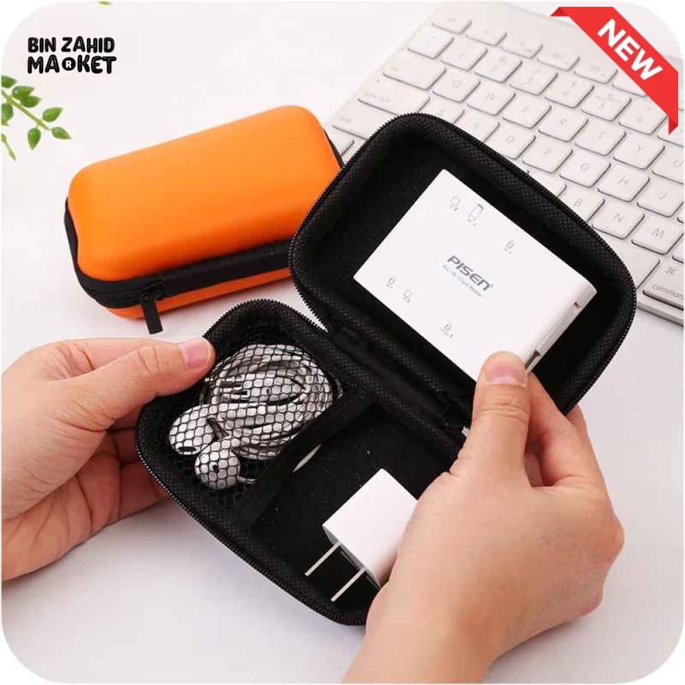 PORTABLE EVA HARD SHELL ZIPPER STORAGE CASE 1-PIECE